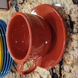 Fiesta Jumbo Mug & Jumbo Saucer Set Paprika P86